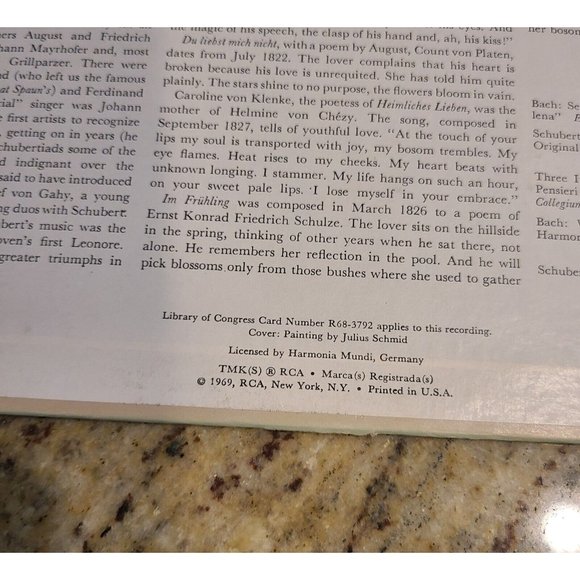 Elly Ameling, Jörg Demus, Irwin Gage – Schubert Lieder LP Vics 1405 - Picture 7 of 10
